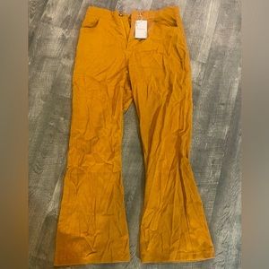 Mustard yellow flare corduroy pants. Size large